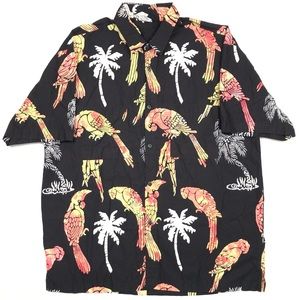 Rum Reggae Short Sleeve Button Up Hawaiian Shirt Men’s Sz XL